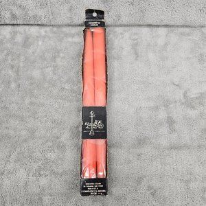 General Wax & Candle 2 - 11" Tapered candles handcrafted orange Made in USA